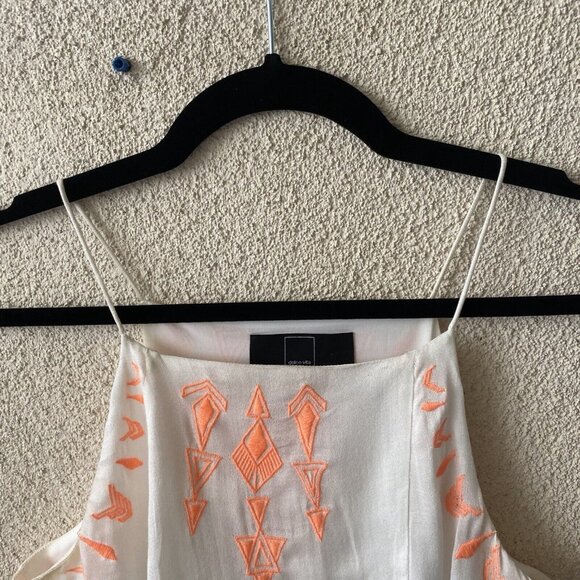 Dolce Vita Women Dress Ricka Garbo White Embroidered Sleeveless Mini Size Medium - Picture 4 of 10